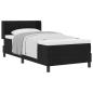 Preview: Boxspringbett mit Kopfteil Schwarz 90 x 190 cm Stoff und Schaum