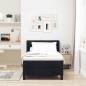 Preview: Boxspringbett mit Kopfteil Schwarz 90 x 190 cm Stoff und Schaum
