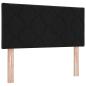 Preview: Boxspringbett mit Kopfteil Schwarz 90 x 190 cm Stoff und Schaum