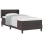 Preview: Boxspringbett Dunkelbraun 90 x 200 cm Stoff und Schaum