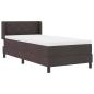 Preview: Boxspringbett Dunkelbraun 90 x 200 cm Stoff und Schaum