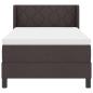 Preview: Boxspringbett Dunkelbraun 90 x 200 cm Stoff und Schaum