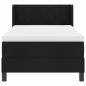 Preview: Boxspringbett mit Kissen mit Kopfteil Schwarz 100 x 200 cm Polsterung