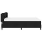 Preview: Boxspringbett mit Kopfteil Schwarz 140 x 190 cm Polsterung
