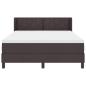 Preview: Boxspringbett Dunkelbraun 140 x 200 cm Stoff und Schaum
