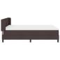 Preview: Boxspringbett Dunkelbraun 140 x 200 cm Stoff und Schaum