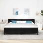 Preview: ARDEBO.de - Boxspringbett Schwarz 200 x 200 cm Stoff und Schaum