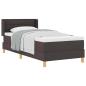 Preview: Boxspringbett mit Kopfteil Dunkelbraun 80 x 200 cm Polsterstoff