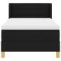 Preview: Boxspringbett mit Kopfteil Schwarz und Weiß 90 x 200 cm Stoff