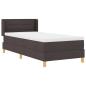 Preview: Boxspringbett Dunkelbraun und Weiß 90 x 200 cm Stoff
