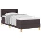 Preview: Boxspringbett Dunkelbraun und Weiß 90 x 200 cm Stoff