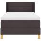 Preview: Boxspringbett Dunkelbraun und Weiß 100 x 200 cm Stoff
