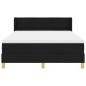 Preview: Boxspringbett Schwarz und Weiß und Schwarz 160 x 200 cm Stoff