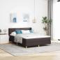 Preview: ARDEBO.de - Boxspringbett Dunkelbraun und Weiß 160 x 200 cm Stoff