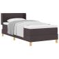 Preview: Boxspringbett Dunkelbraun und Weiß 80 x 200 cm Stoff