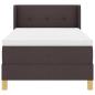Preview: Boxspringbett Dunkelbraun und Weiß 90 x 200 cm Stoff