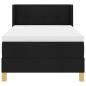 Preview: Boxspringbett Schwarz und Weiß und Schwarz 100 x 200 cm Stoff