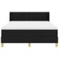 Preview: ARDEBO.de - Boxspringbett mit Kopfteil Schwarz 140 x 200 cm Polsterung