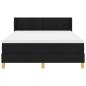 Preview: Boxspringbett mit Kopfteil Schwarz 140 x 200 cm Polsterung