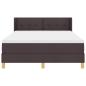 Preview: Boxspringbett mit Kopfteil Dunkelbraun 160 x 200 cm Polsterung