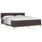 Preview: ARDEBO.de - Boxspringbett Dunkelbraun und Weiß 180 x 200 cm Polyester