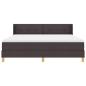 Preview: Boxspringbett Dunkelbraun und Weiß 180 x 200 cm Polyester