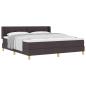 Preview: Boxspringbett Dunkelbraun und Weiß 180 x 200 cm Polyester