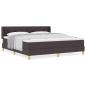 Preview: Boxspringbett Dunkelbraun und Weiß 180 x 200 cm Polyester