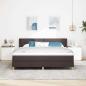 Preview: Boxspringbett Dunkelbraun und Weiß 180 x 200 cm Polyester