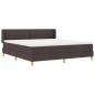 Preview: Boxspringbett Dunkelbraun und Weiß 180 x 200 cm Polyester