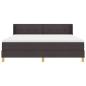 Preview: Boxspringbett Dunkelbraun und Weiß 180 x 200 cm Polyester