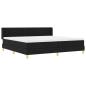 Preview: Boxspringbett mit Kopfteil Schwarz 200 x 200 cm