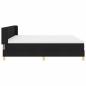 Preview: Boxspringbett mit Kopfteil Schwarz 200 x 200 cm