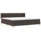 Preview: Boxspringbett mit Kopfteil Dunkelbraun 200 x 200 cm Holz