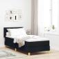 Preview: ARDEBO.de - Boxspringbett Schwarz und Weiß und Schwarz 80 x 200 cm Stoff