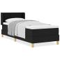 Preview: Boxspringbett Schwarz und Weiß und Schwarz 80 x 200 cm Stoff