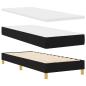 Preview: Boxspringbett Schwarz und Weiß und Schwarz 80 x 200 cm Stoff