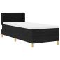 Preview: Boxspringbett Schwarz und Weiß und Schwarz 80 x 200 cm Stoff