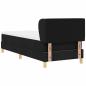 Preview: Boxspringbett Schwarz und Weiß und Schwarz 80 x 200 cm Stoff