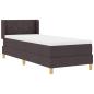 Preview: Boxspringbett Dunkelbraun und Weiß 80 x 200 cm Stoff