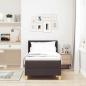 Preview: Boxspringbett Dunkelbraun und Weiß 80 x 200 cm Stoff