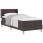 Preview: Boxspringbett Dunkelbraun und Weiß 80 x 200 cm Stoff
