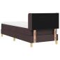 Preview: Boxspringbett Dunkelbraun und Weiß 80 x 200 cm Stoff