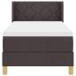 Preview: Boxspringbett Dunkelbraun und Weiß 80 x 200 cm Stoff
