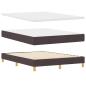 Preview: Boxspringbett Dunkelbraun und Weiß 140 x 190 cm Stoff