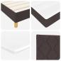 Preview: Boxspringbett Dunkelbraun und Weiß 140 x 190 cm Stoff