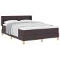 Preview: Boxspringbett Dunkelbraun und Weiß 140 x 190 cm Stoff