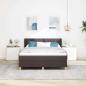 Preview: Boxspringbett Dunkelbraun und Weiß 140 x 190 cm Stoff