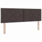 Preview: Boxspringbett Dunkelbraun und Weiß 140 x 190 cm Stoff