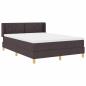 Preview: Boxspringbett Dunkelbraun und Weiß 140 x 190 cm Stoff